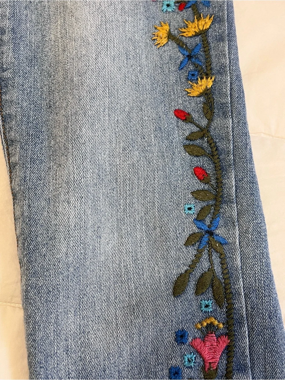 Cherokee Light Blue Skinny Jean with Floral Embroidery